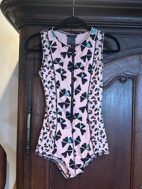 Marc by Marc Jacobs Pink & Black Graphic Swimwear One-Piece